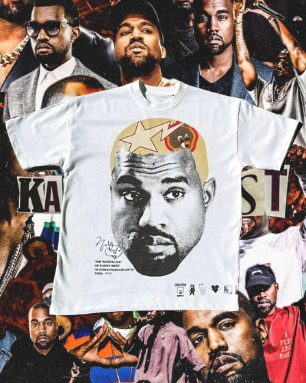 "KANYE" Kanye West Bapesta Type Shirt